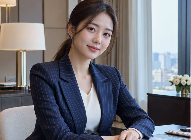 인계동 별빛웰빙 움직임 관리 안내 카드의 서로 다른 20대 성인 한국 여성 모델